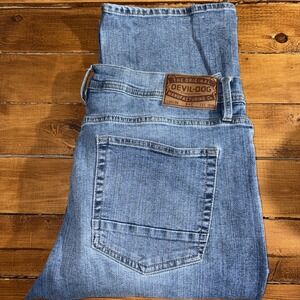 Devil Dog Jeans Men's 34x32 Blue Denim Relaxed Bootcut Sanforized Western Cowboy